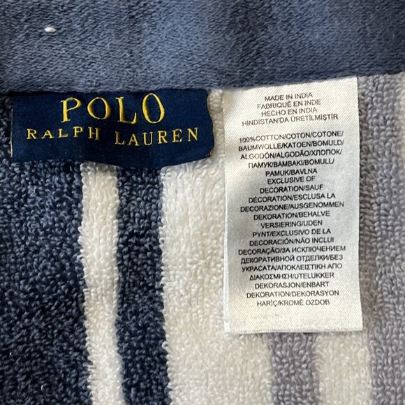 Polo Ralph Lauren 33X60 Red Embroidery Pony Striped Beach Bath Towel Plush - Picture 4 of 5